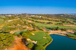 Palmares Golf Course drone lake surrounding area