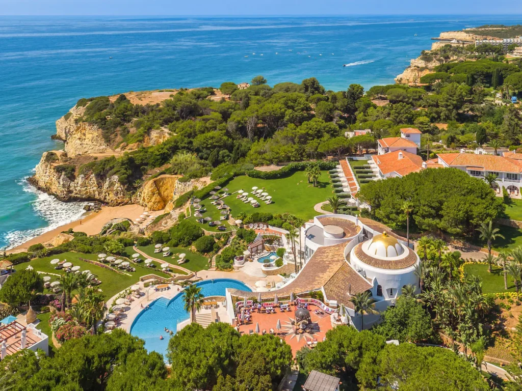 Vila Vita Parc Aerial View of Hotel And Ocean